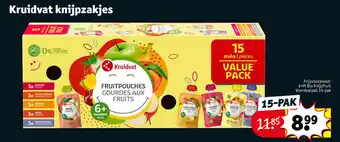 Kruidvat Kruidvat Knijpzakjes 15-pak aanbieding