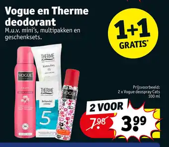 Kruidvat Vogue en Therme deodorant M.u.v. mini's, multipakken en geschenksets aanbieding