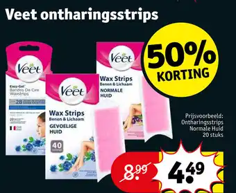 Kruidvat Veet ontharingsstrips aanbieding