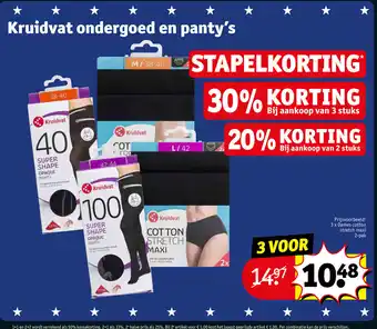 Kruidvat Kruidvat ondergoed en panty's 3 voor aanbieding