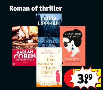 Kruidvat Roman of thriller aanbieding