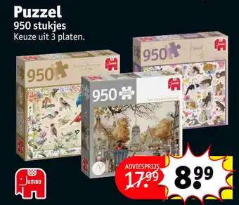Kruidvat Puzzel 950 stukjes Keuze uit 3 platen aanbieding