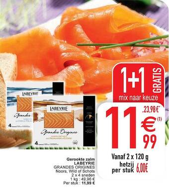 Cora Gerookte zalm labeyrie aanbieding
