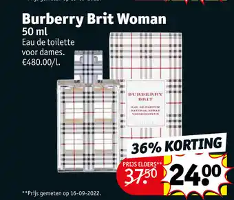 Kruidvat Burberry Brit Woman 50 ml aanbieding