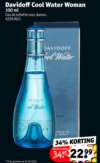 Kruidvat Davidoff Cool Water Woman 100 ml aanbieding