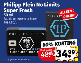Kruidvat Philipp Plein No Limits Super Fresh 50 ml aanbieding