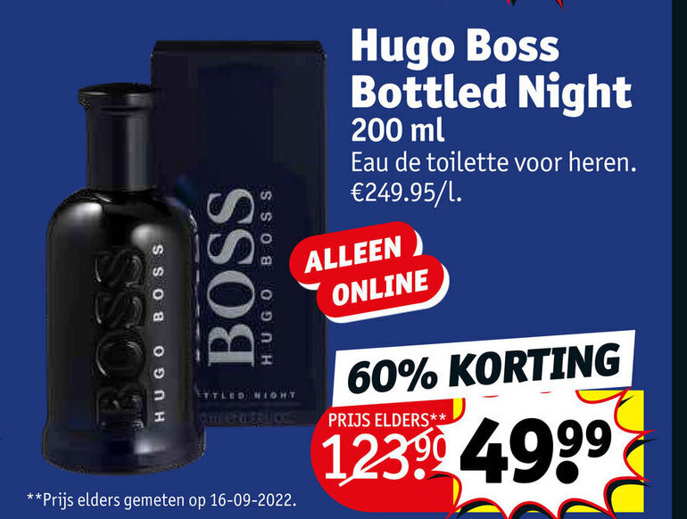 Hugo Boss Bottled Night 200 ml promotie bij Kruidvat