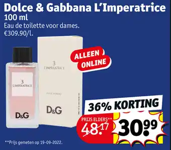 Kruidvat Dolce & Gabbana L'Imperatrice 100 ml aanbieding