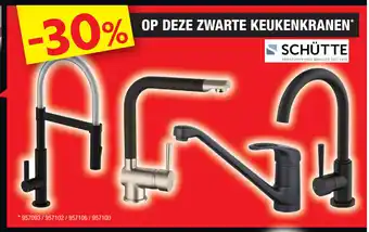 Hubo Schutte Op Deze Zwarte Keukenkranen aanbieding