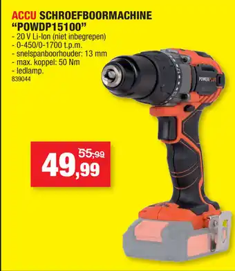 Hubo Powerplus Accu Schroefboormachine P0WDP15100 aanbieding