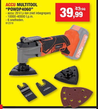 Hubo Powerplus Accu Multitool POWDP4060 aanbieding