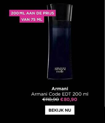 ICI PARIS XL Armani code edt aanbieding