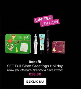 ICI PARIS XL Benefit set full glam greetings holiday aanbieding