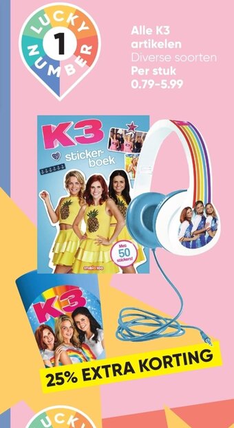 Big Bazar Alle K3 Artikelen Diverse Soorten aanbieding