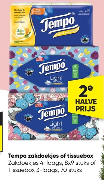 Big Bazar Tempo Zakdoekjes of Tissuebox aanbieding