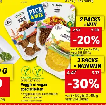 Veggie of vegan speialiteiten 3x150 g