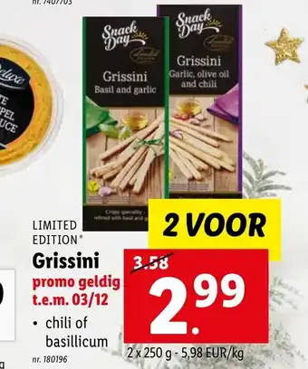 Lidl Limited Edition grissini voor 2 aanbieding
