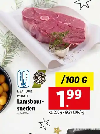 Lidl Meat our world Lamsboutsneden per 100g aanbieding