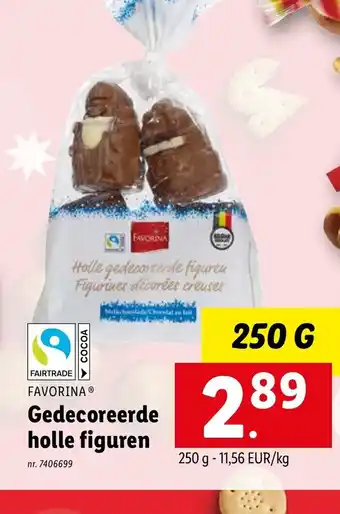 Lidl Favorina Gedecoreerde holle figuren 250g aanbieding