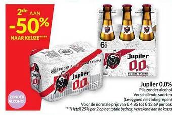 Intermarché Jupiler 0,0% pils zonder alcohol aanbieding