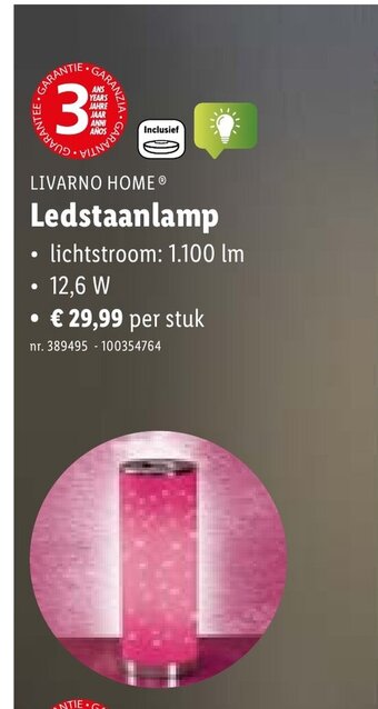 Lidl Livarno home ledstaanlamp aanbieding