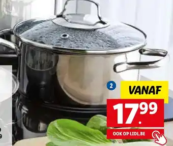 Lidl Ernesto roestvrijstalen kookpot 16cm aanbieding