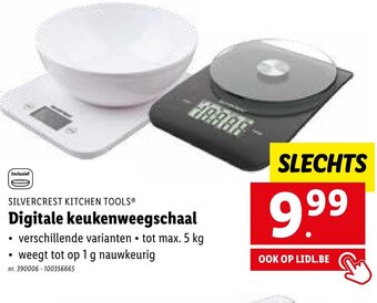Lidl Silvercrest kitchen tools digitale keukenweegschaal aanbieding