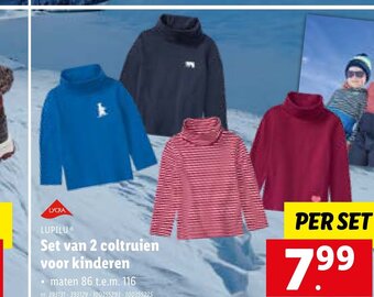 Lidl Lupilu set van 2 coltruien voor kinderen aanbieding