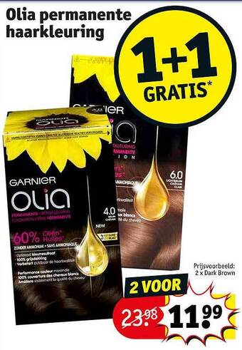 Kruidvat Olia permanente haarkleuring aanbieding