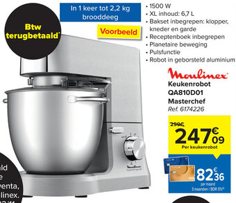Carrefour Moulinex Keukenrobot QA810D01 Masterchef aanbieding