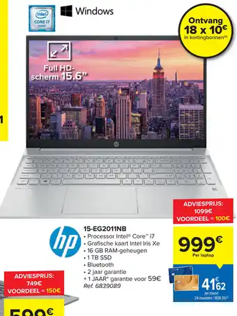 Carrefour HP Laptop 15-EG2011NB aanbieding
