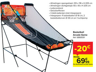 Carrefour Basketball Arcade Game aanbieding