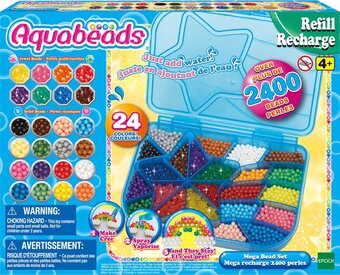Aquabeads navulling mega parelpakket in opbergbox - 2400 parels