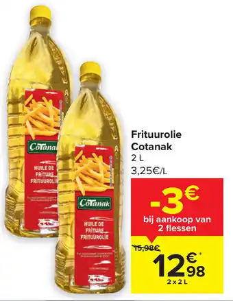 Carrefour Cotanak Frituurolie 2L aanbieding