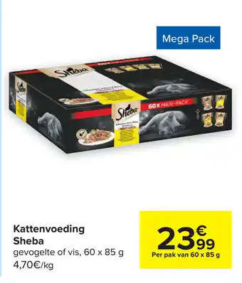 Carrefour Sheba Kattenvoeding aanbieding