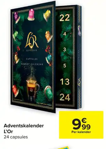 Carrefour L'Or Adventskalender 24 Capsules aanbieding