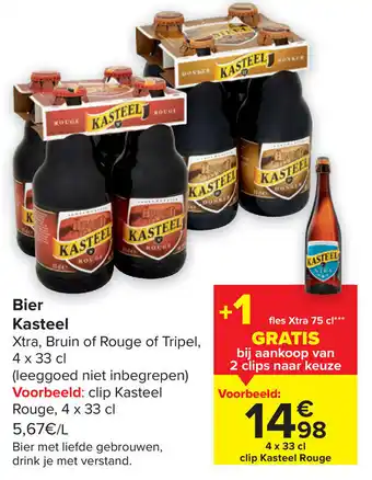 Kasteel Bier Xtra , Bruin of Rouge of Tripel , 4 x 33cl