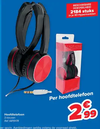 Carrefour Hoofdtelefoon 3 Kleuren aanbieding