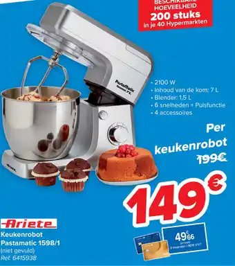 Carrefour Ariete Keukenrobot Pastamatic 1598*/1 aanbieding