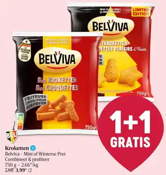 Delhaize Belviva - Mini of Winterse Pret Kroketten 1+1 Gratis aanbieding