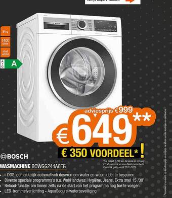 Expert Bosch wasmachine aanbieding