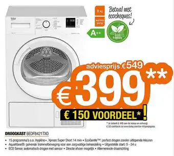 Expert Droogkast aanbieding