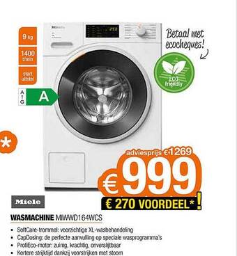 Expert Miele wasmachine aanbieding