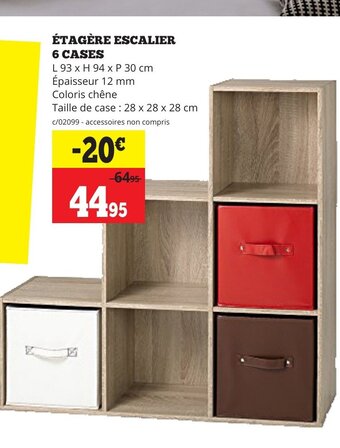 Dema Etagere escalier 6 cases aanbieding