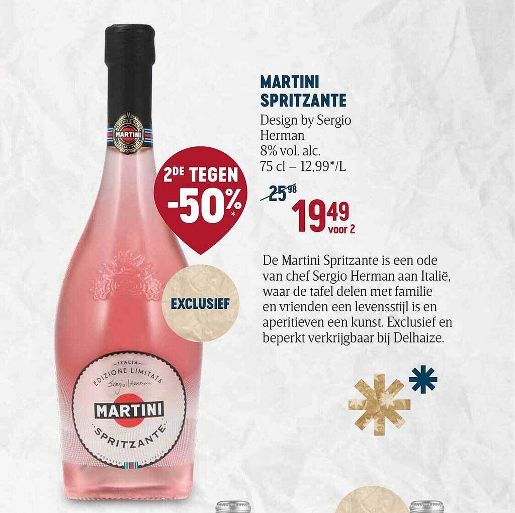 Martini spritzante promotie bij Delhaize