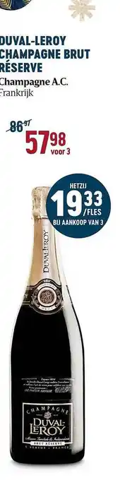 Delhaize Duvalleroy champagne brut réserve aanbieding