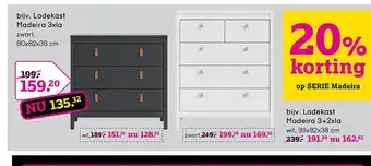Leen Bakker Laderkast madeira 3xla aanbieding