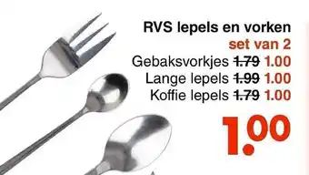 Wibra Rvs lepels en vorken aanbieding