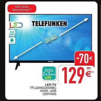 Cora Telefunken ledtv aanbieding