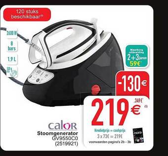 Cora Calor stoomgenerator aanbieding